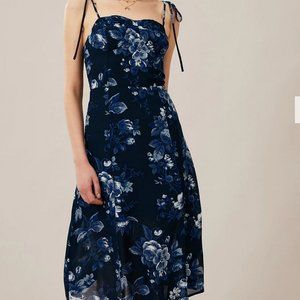 NWT Rihoas The Tie Strap Floral Split Dress